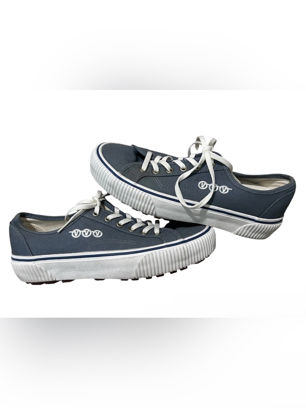 Vans Delridge SF lace-up Blue & White Canvas Sneakers Women’s 8.5 Men’s 7